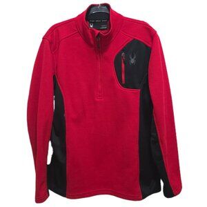1332 Spyder Activewear 3/4 Zip Long Sleeve Collared Pullover Jacket Sz.XL Mens